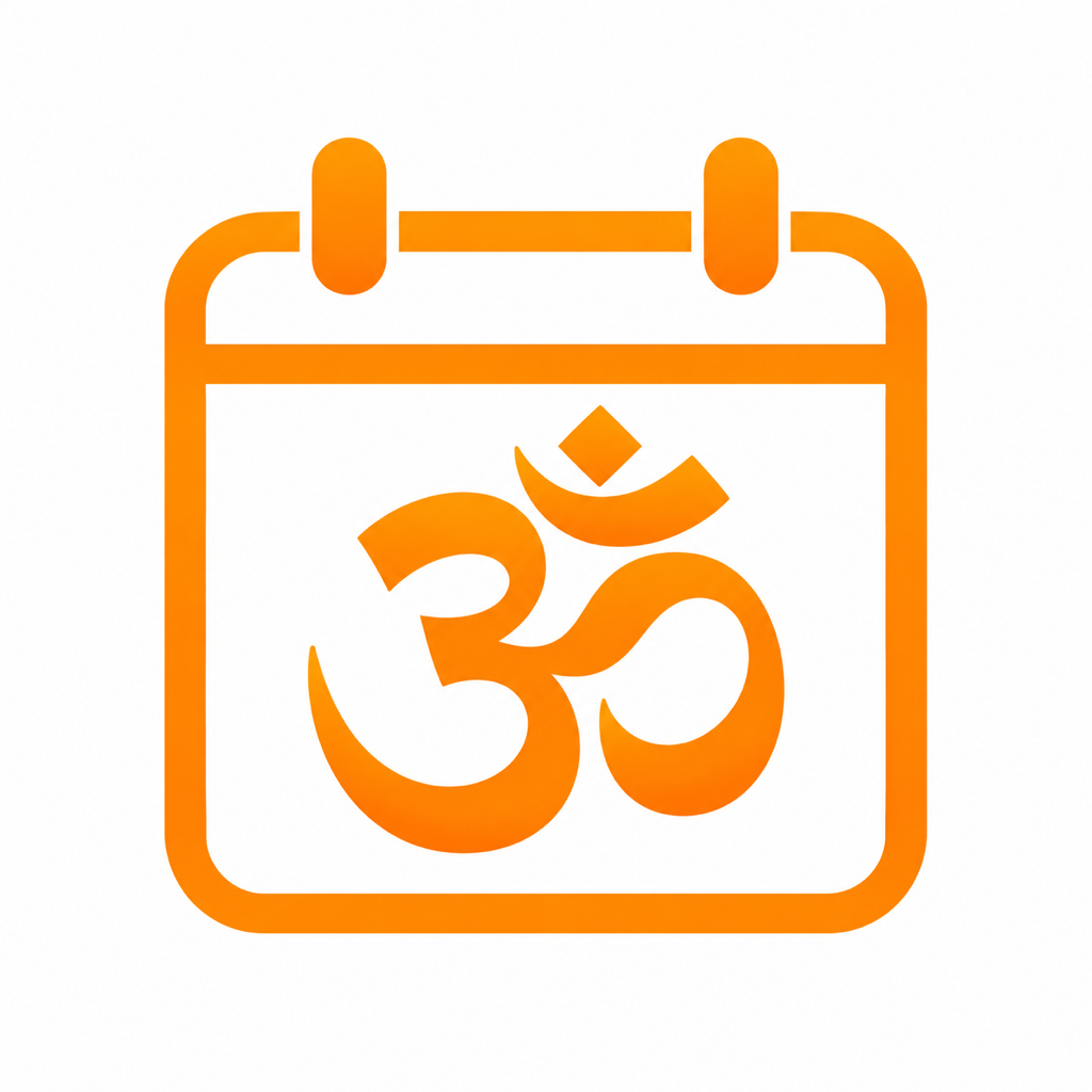 Daily Panchanga calendar and Om logo